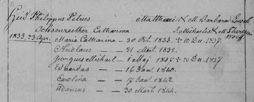 Famlienregister Leimersheim, Film-Nr. 247635, Aufn.Gruppe-Nr. 810846