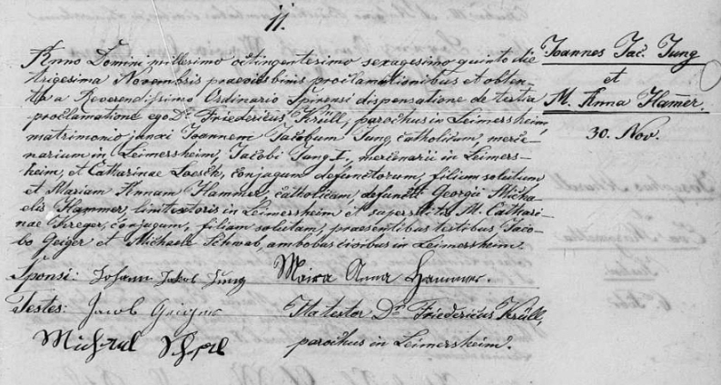 Familiendatei Leimersheim; Film-Nr. 367 704; Aufnahmegruppe-Nr. 811 807