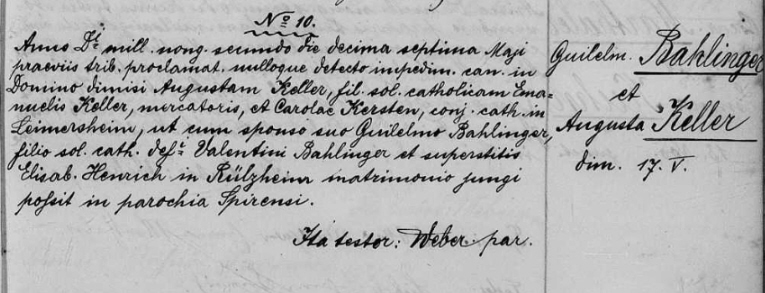 Bischöfl. Ordinariat; Kath. Pfarramt Leimersheim. Heiratsregister 1860-1928. Film-Nr. LM 1018