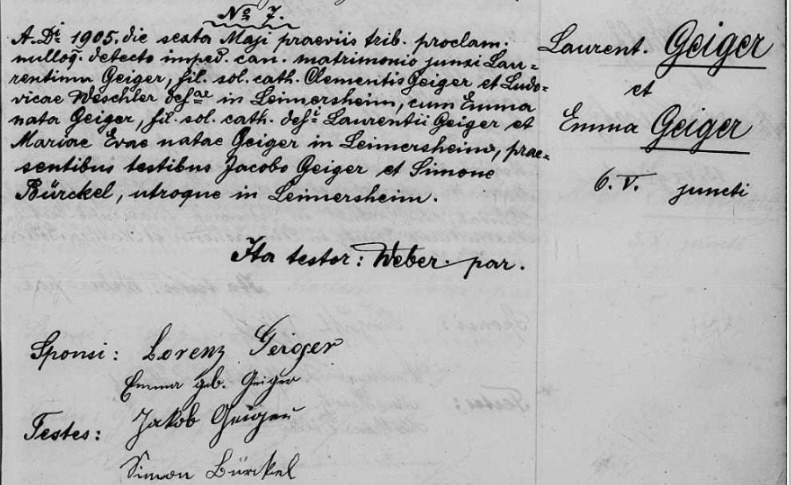 Bischöfl. Ordinariat Speyer, Kath.Pfarramt Leimersheim; Heiratsregister 1860 - 1928, Film-Nr. LM 1018
