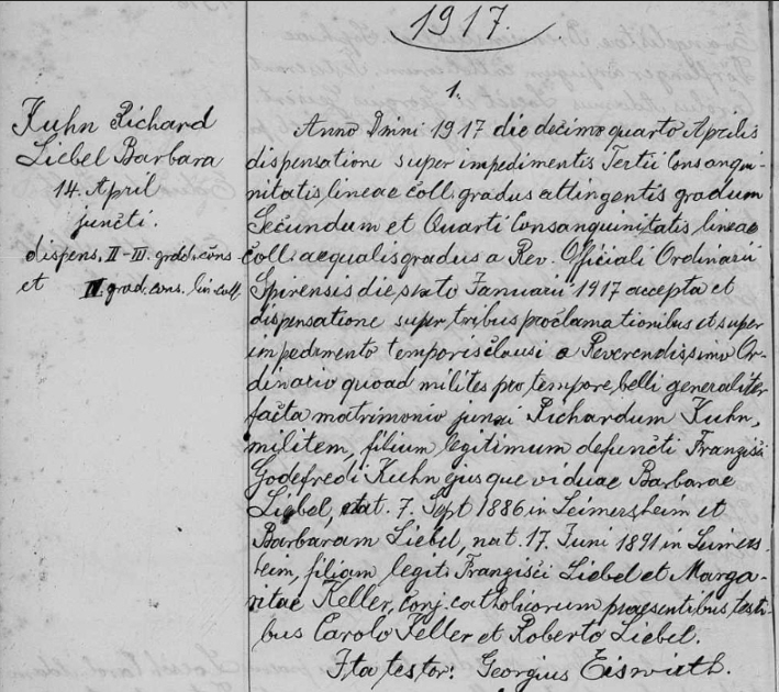 Bischöfl. Ordinariat Speyer, Kath.Pfarramt Leimersheim; Heiratsregister 1860 - 1928, Film-Nr. LM 1018